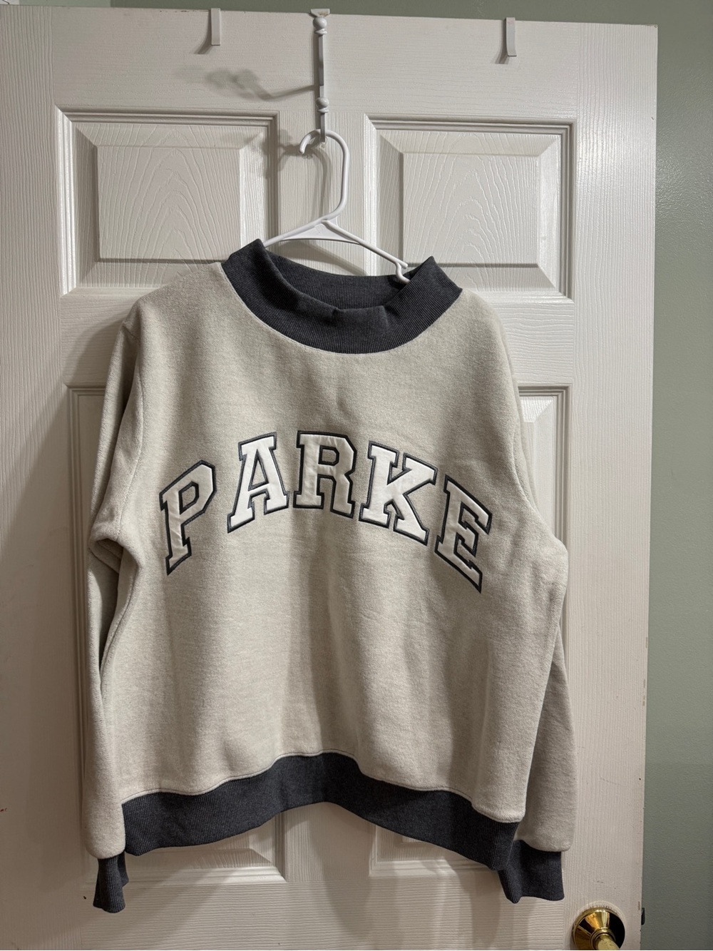 PARKE "Inside Out" mockneck sweatshirt